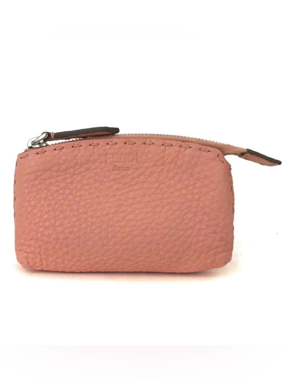 Fendi Selleria Pebbled Leather Coin Pouch